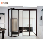 Modern House Frameless Black T5 Aluminum Folding Doors
