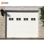 Apartment 8X7 Aluminum Garage Door Three Stripes Remote Control Sectional Black And White