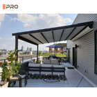 Large Retractable Customized Sunshade Pergola Commercial Outdoor  Solar  Roof Pergola