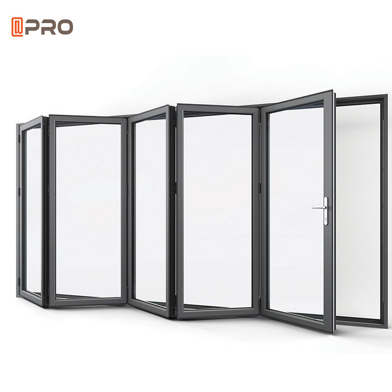 2.0mm Aluminium Bi Fold Door Double Glazed Sliding Folding Door