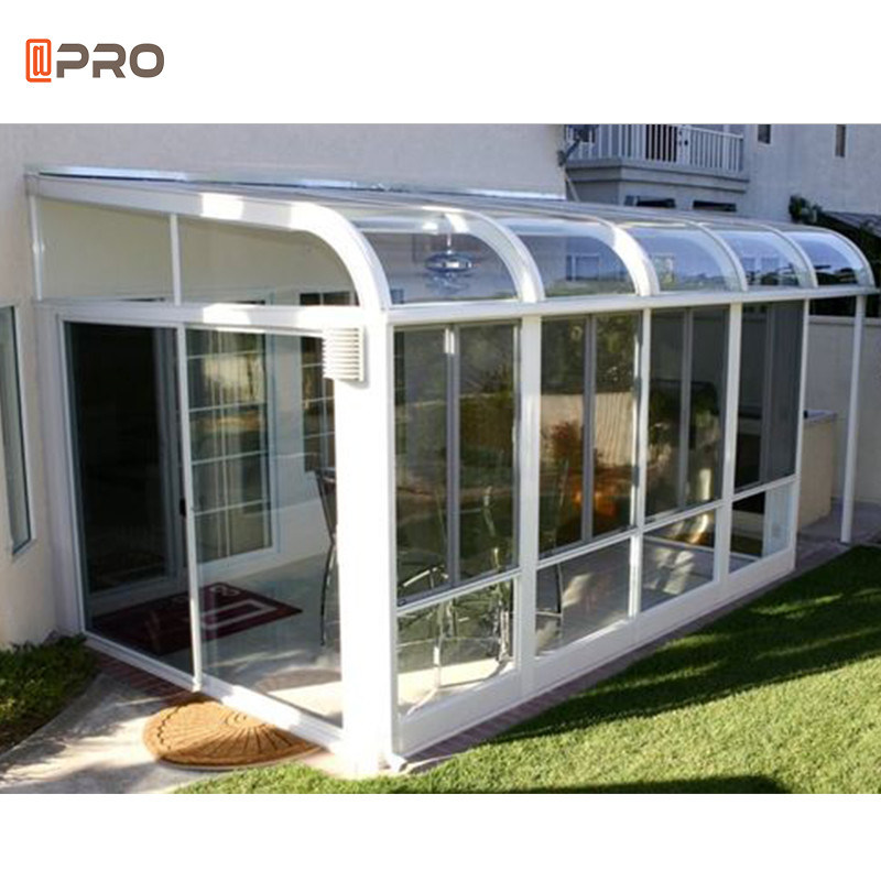 Double Layer Glass Florida Room Aluminium Frame For Plastic Pvc Four