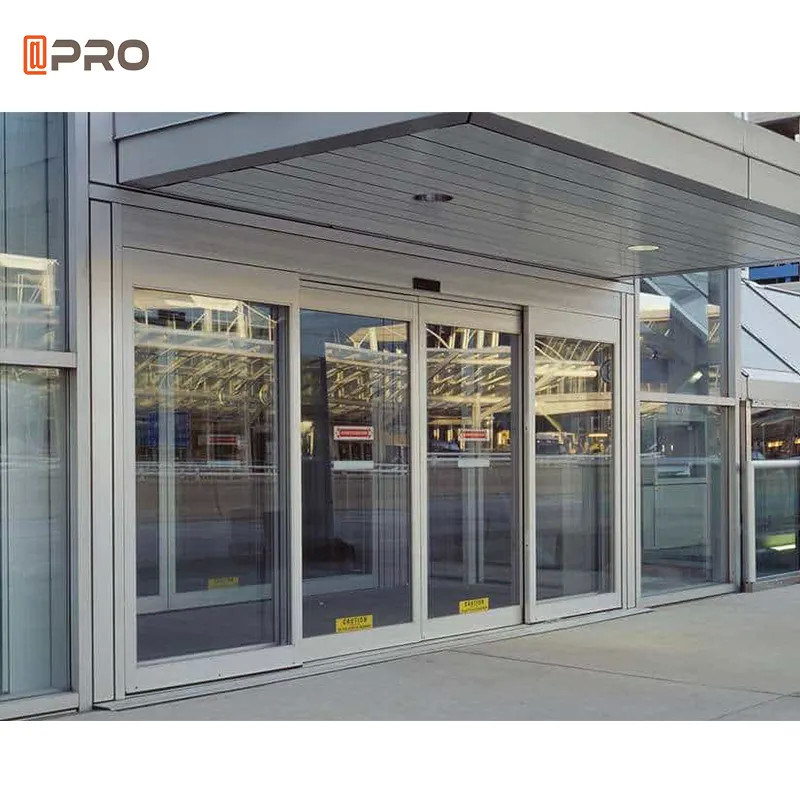 Auto Door Commercial 6063 Aluminium Sliding Glass Doors Electric With