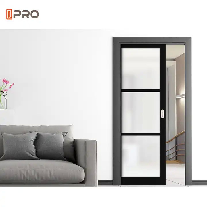 Modern Custom NoiseProof Pocket Door Aluminum Sliding Glass Door