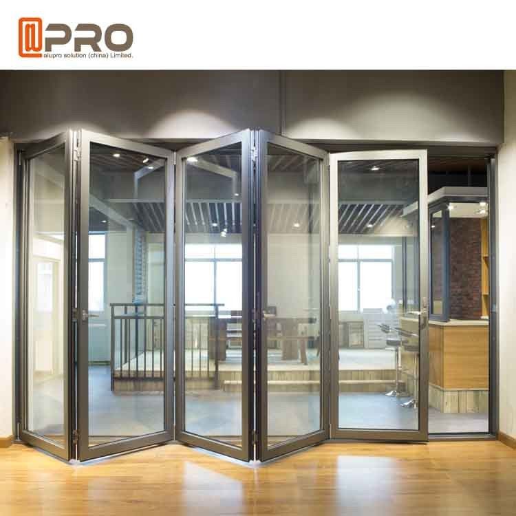Modern Design Aluminium Folding Stacking Doors For Residential House Vertical bifold door double glazed bifold door