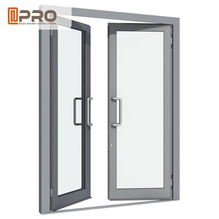 Aluminium Double Glazed French Doors , Soundproof French Hinged Doors STEEL DOOR HINGE swing door hinge DOOR CONCEAL