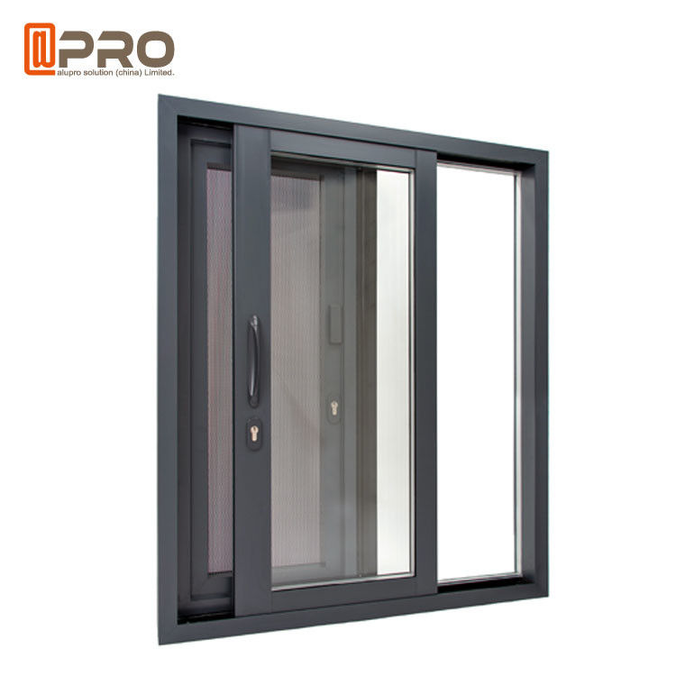 Horizontal Aluminum Frame Sliding Glass Window With Insect Protection Window Screen aluminum sliding side window