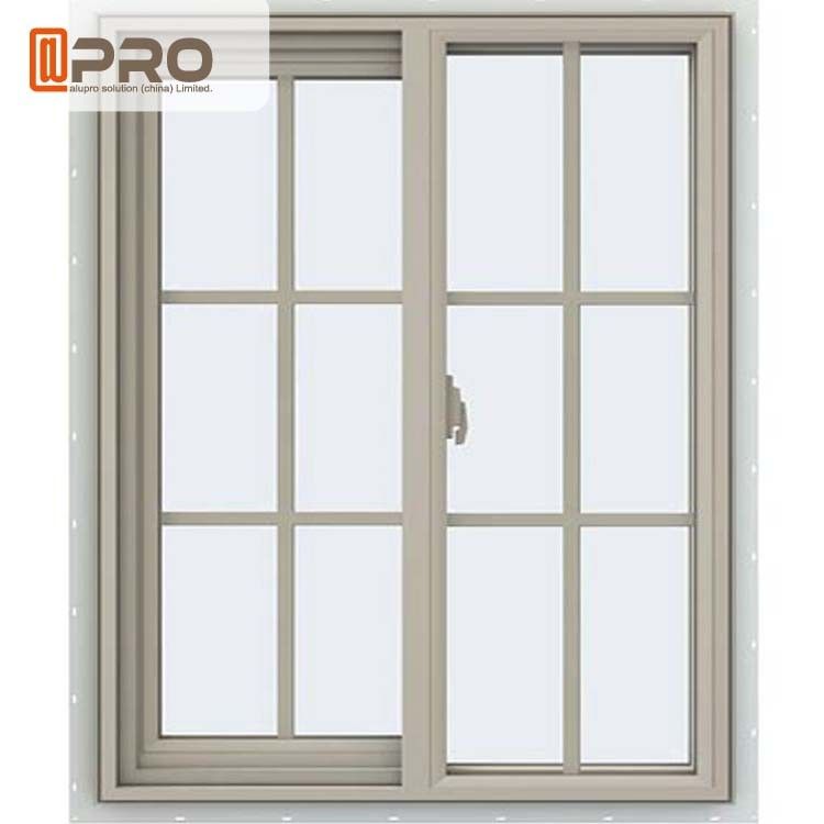 Powder Coated Aluminium Sliding Windows Color Optional With Flexibility Frame aluminium sliding window roller sliding