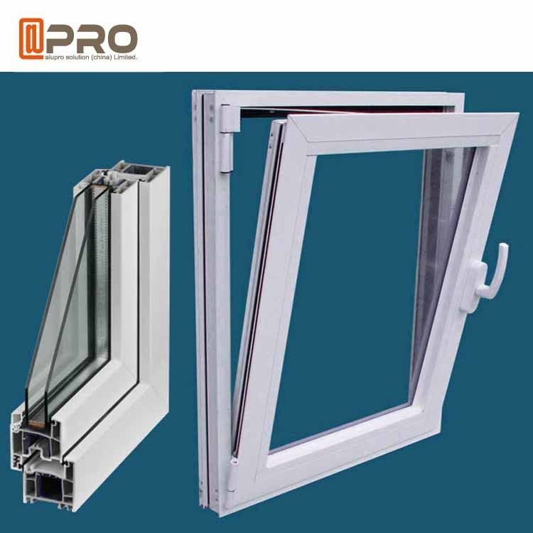 Sound Insulation Tilt And Turn Windows Aluminum Profile With Toughened Glass