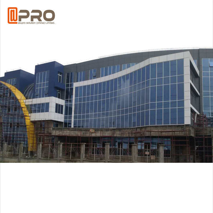 Building Aluminum Profile Double Tempered Glass Exterior Curtain Wall Sound Isolation