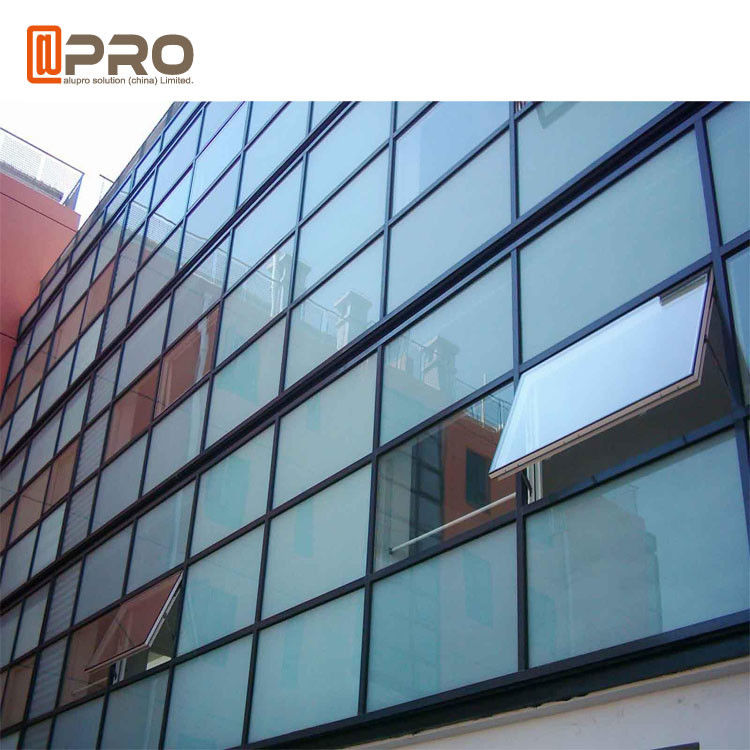 Exterior Structural Insulated Glass Curtain Wall Double Glazed Window