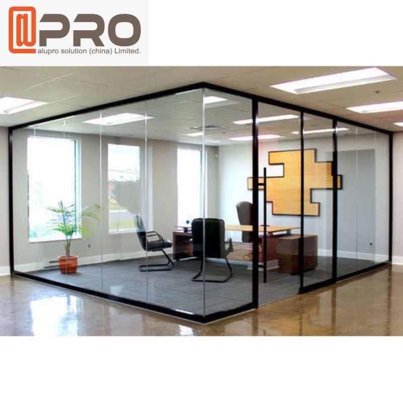 Aluminum Glass Office Partitions Frosted Glass Partitions Sound Proof