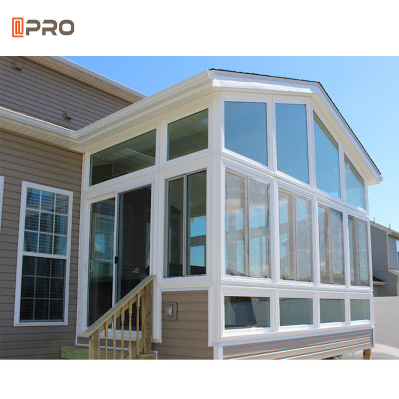 Tempered Glass Portable Sunrooms Slant Roof Winter Conservatory