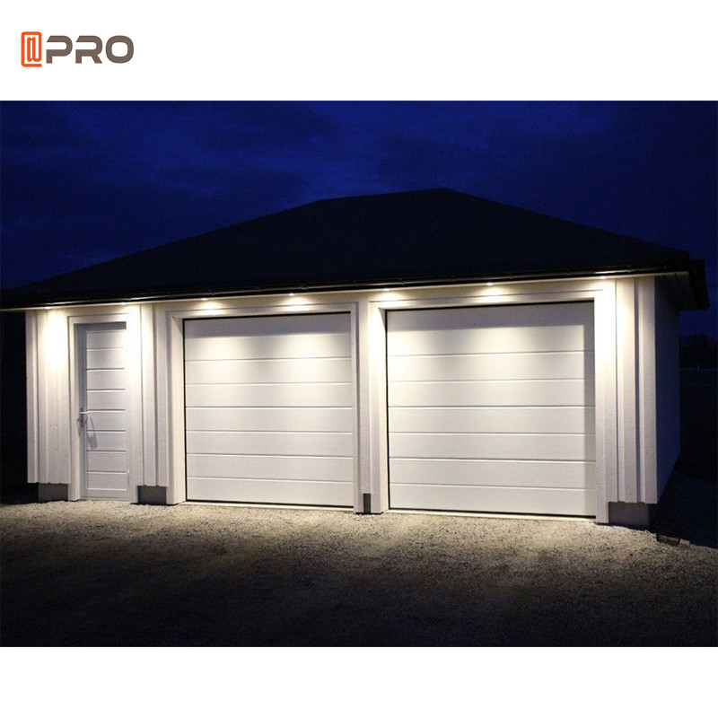 Apartment Aluminum Garage Door Three Stripes Remote Control Sectional 8X7 Clear Roll Up Insulated With Pedestrian