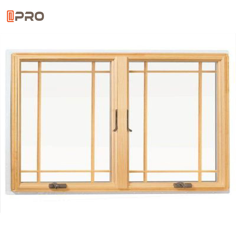 Sound Insulation Aluminum Casement Windows Powder Coating Double Glazed