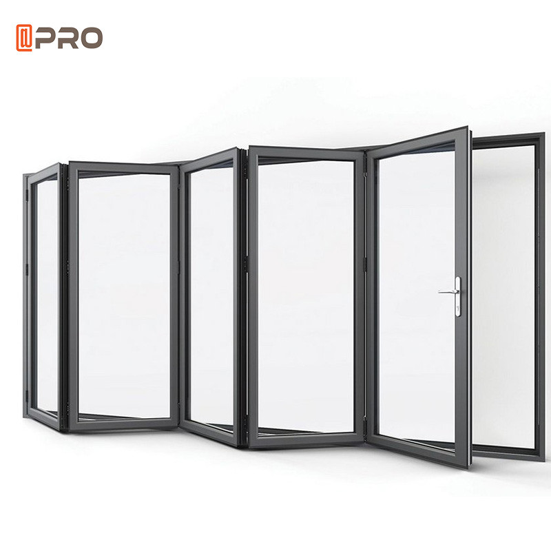 Tempered Glass Aluminum Folding Doors Australian Standards Patio Soundproof Bifold Doors