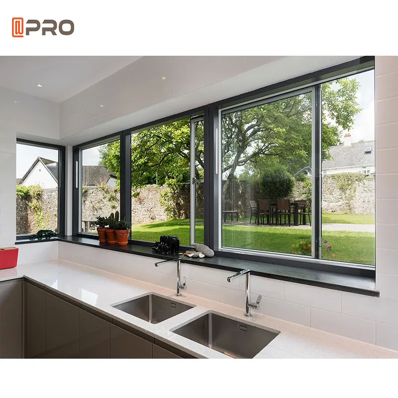 AAMA 12mm Simple Aluminum Sliding Windows Aluminum Frame Glass Windows