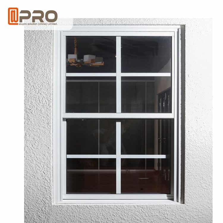 Aluminum Double Hung Windows , Sliding Sash Windows Customized Grills