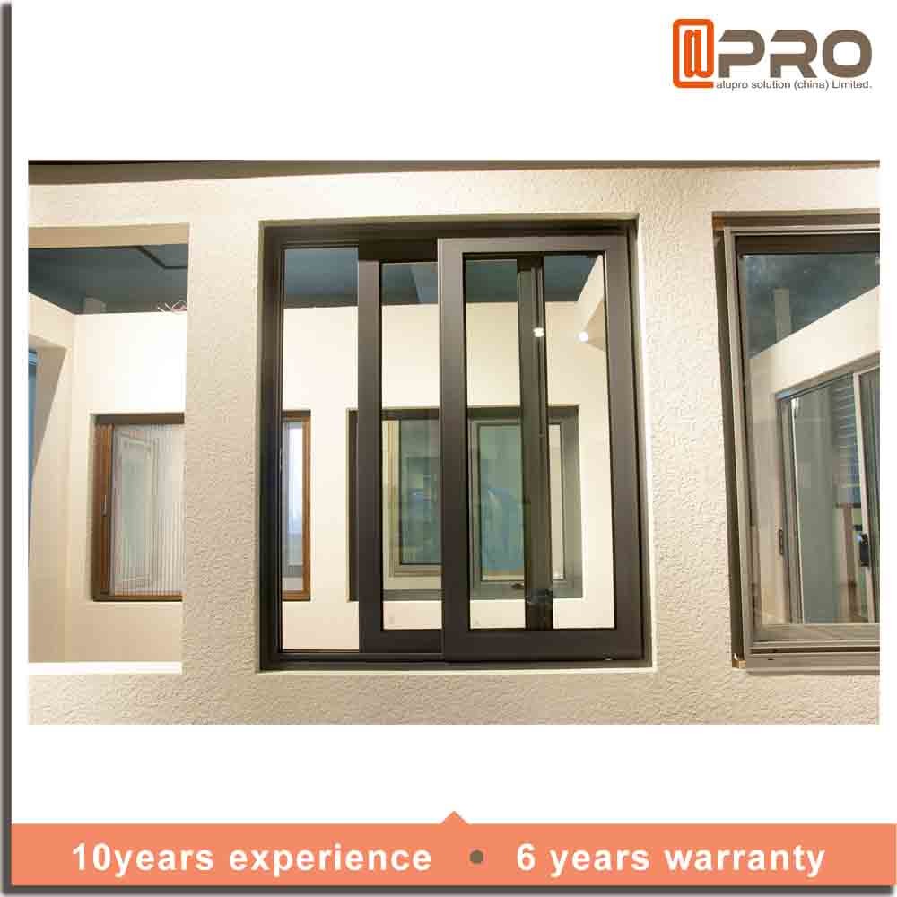 Rainproof Double Glazed Sliding Windows , Aluminium Horizontal Sliding