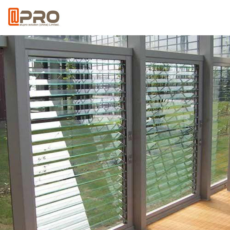 Aluminum Glass Louvre Windows Energy Efficient Breezway Louver Windows