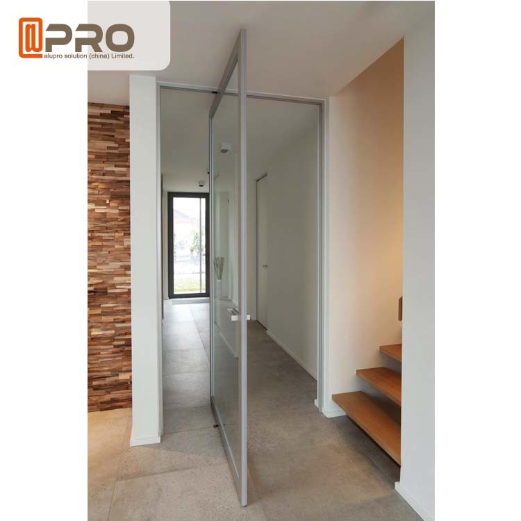 Internal Aluminum Pivot Sliding Door With Double Glazed Glass Wind Load