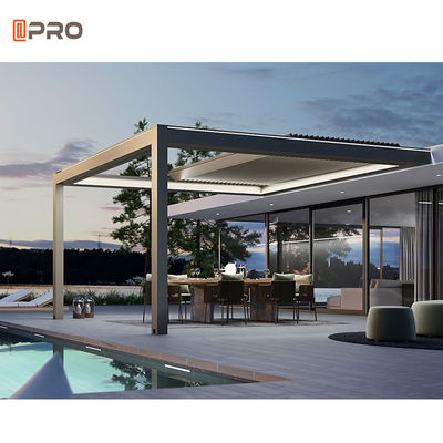 Outdoor Sunsetter Modern Aluminum Pergola Canopy Waterproof Wind Resistance