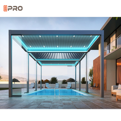 Motorzied Powder Coated Modern Electric Pergola Roof For Garden