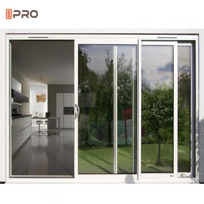 Telescopic Balcony Sliding Glass Door Triple Glass Aluminum Sliding
