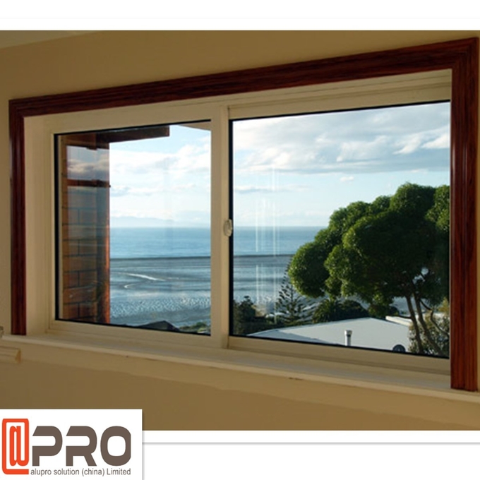 Custom Made Double Glazed Aluminium Sliding Windows Horizontal Opening Pattern sliding window