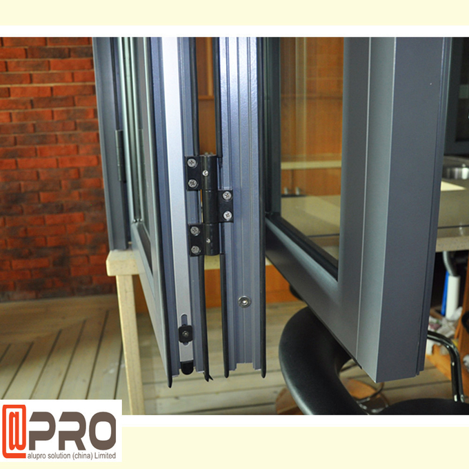 Glass Foldable Aluminum Bifold Windows For Kitchen Energy Efficient