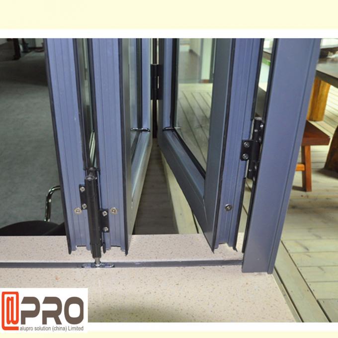 Glass Foldable Aluminum Bifold Windows For Kitchen Energy Efficient folding window screen