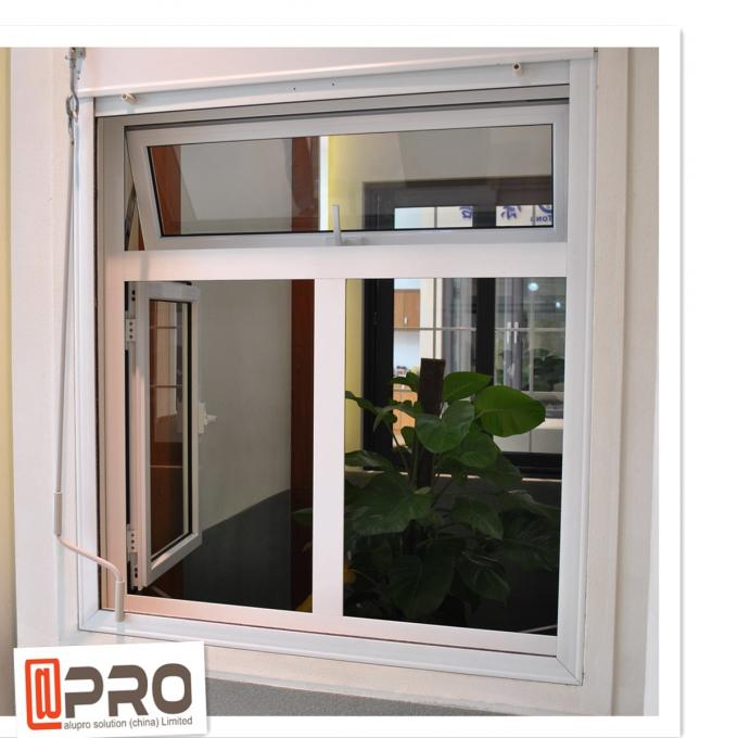 Double Casement Aluminum Fabrication Windows For House Swing Open Style